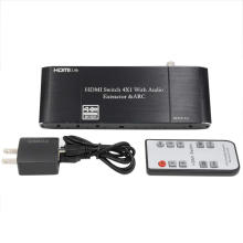 4x2 HDMI Matrix HDMI Switch Splitter with SPDIF and L/R 3.5mm HDR HDMI Switch 4x2 Support HDCP 2.2 ARC 3D 4K@60Hz